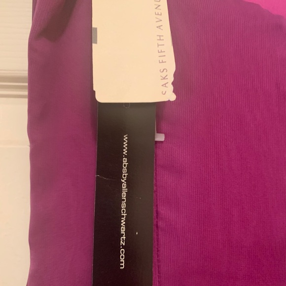 Stunning chiffon purple gown with extra flow swag - Picture 7 of 10